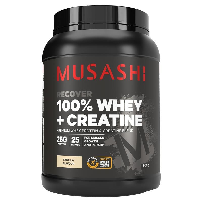 Musashi 100% Whey + Creatine Vanilla 900g