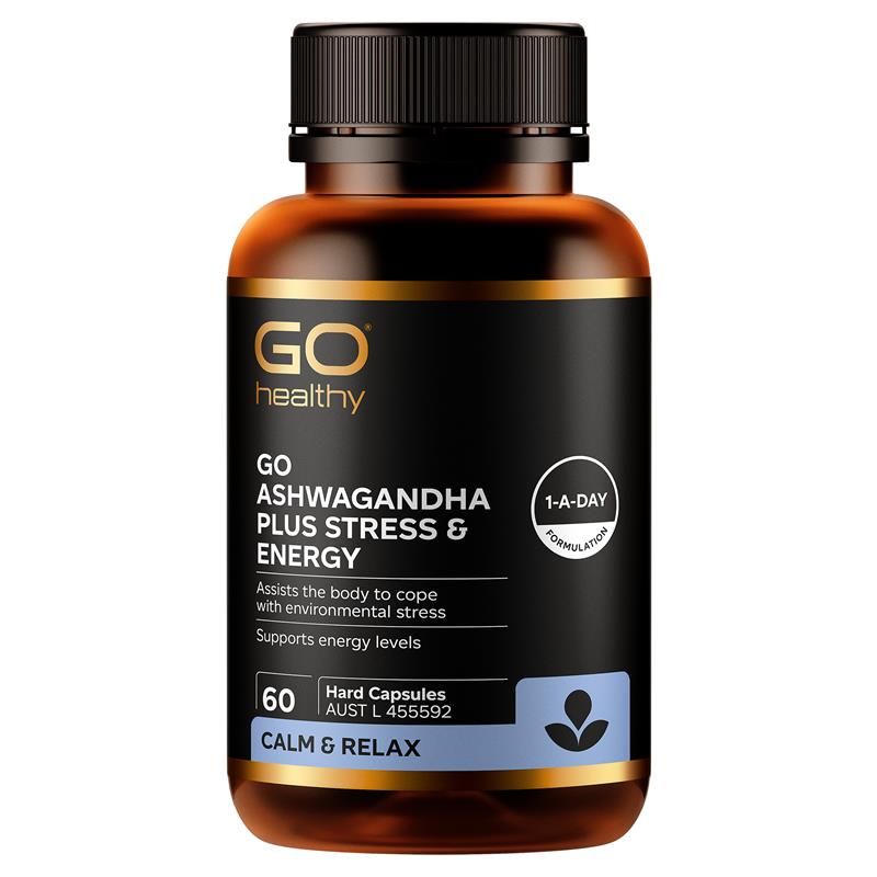 GO Healthy Ashwagandha Plus Stress & Energy 60 Hard Capsules