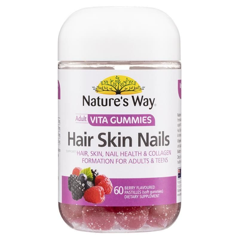 Nature's Way Adult Vita Gummies Hair Skin Nail 60 Gummies