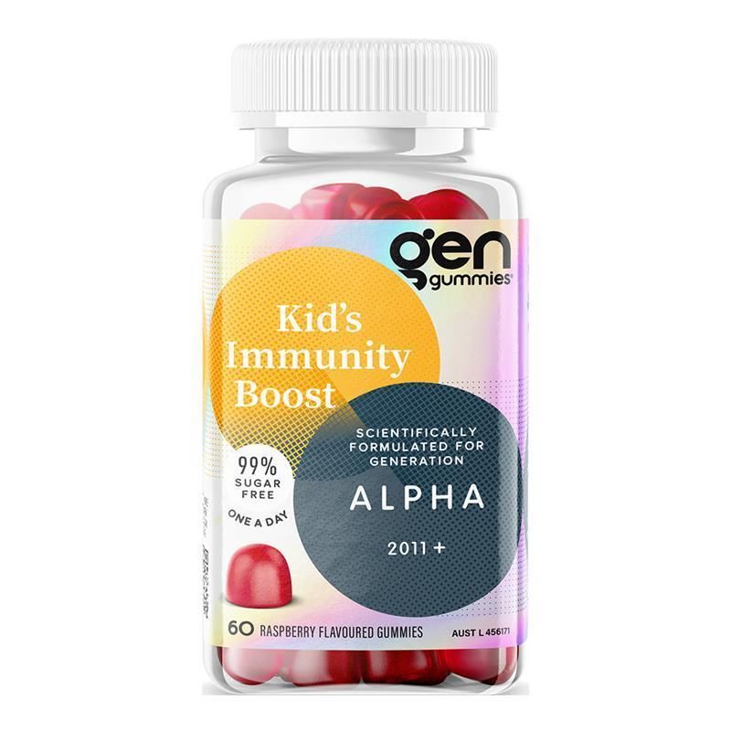 GEN Alpha Gummies Kid's Immunity Boost Raspberry 60 Pack