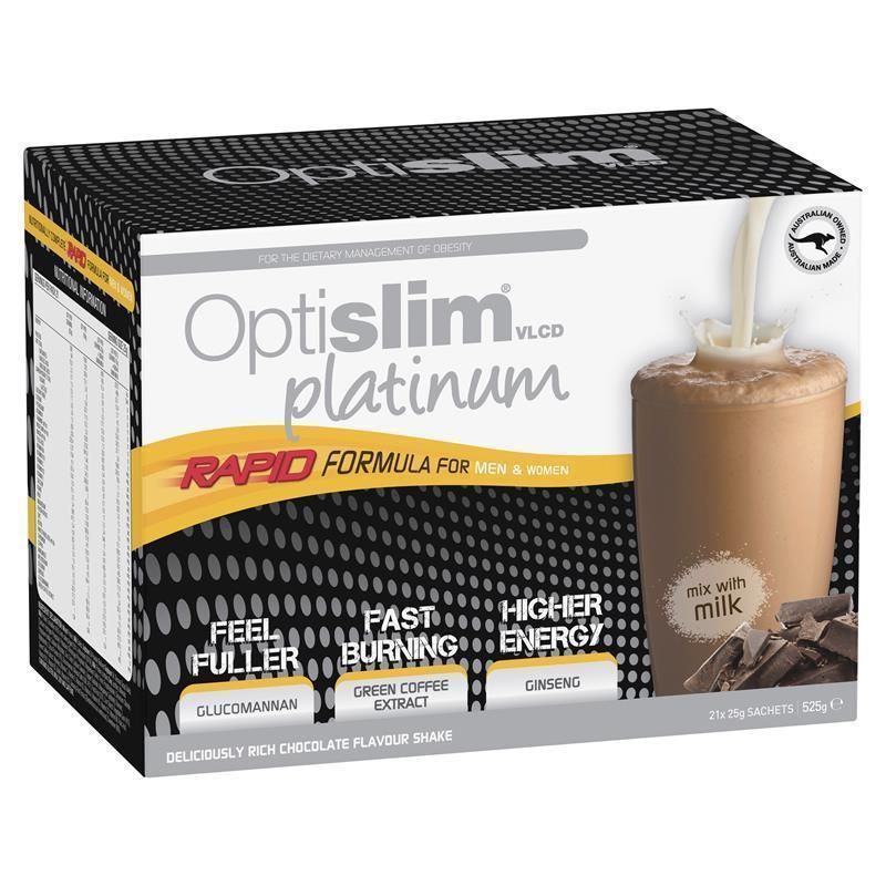 Optislim VLCD Platinum Chocolate Shake 21x25g Sachets