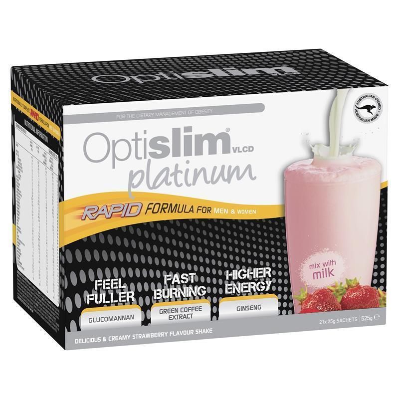 Optislim VLCD Platinum Strawberry Shake 21x25g Sachets