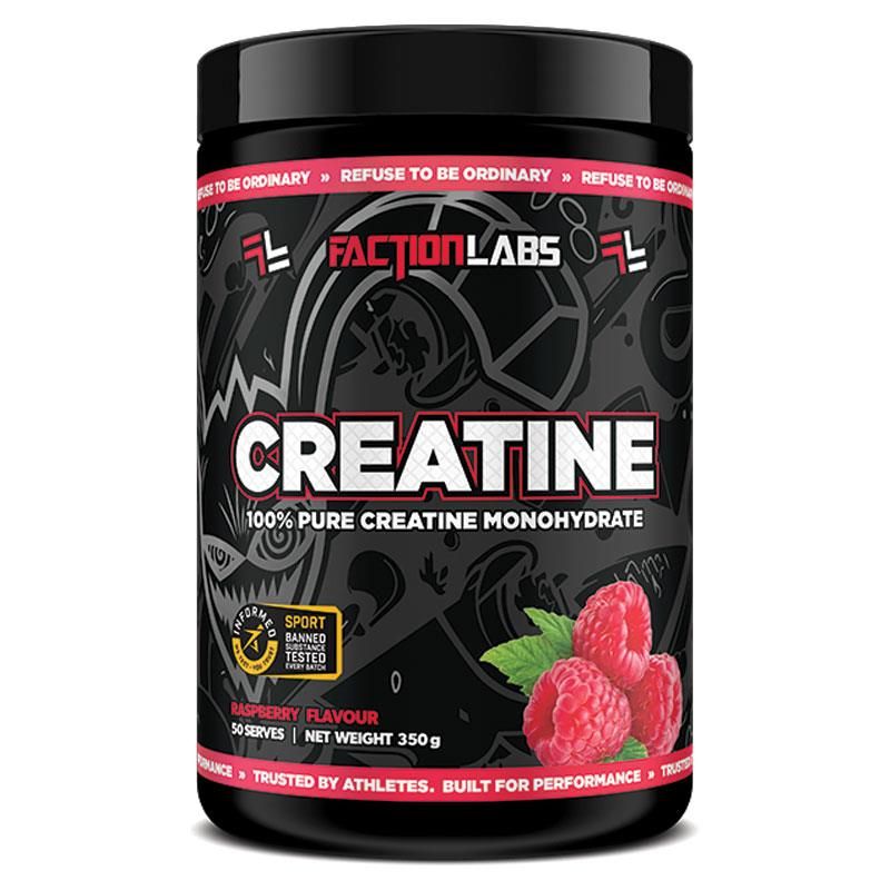 Faction Labs 100% Pure Creatine Monohydrate Raspberry Flavour 350g