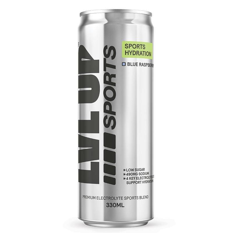 LVL UP Sports Hydration RTD Blue Raspberry 330ml