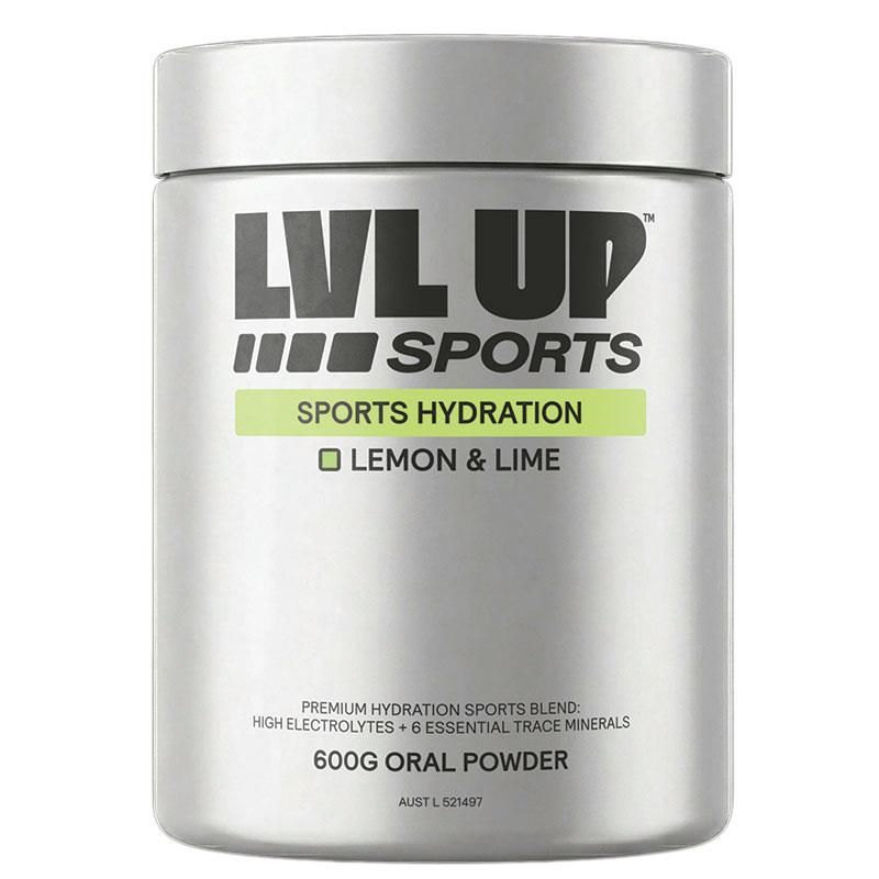 LVL UP Sports Hydration Lemon Lime 600g