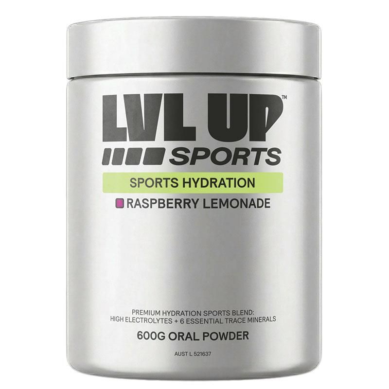 LVL UP Sports Hydration Raspberry Lemonade 600g