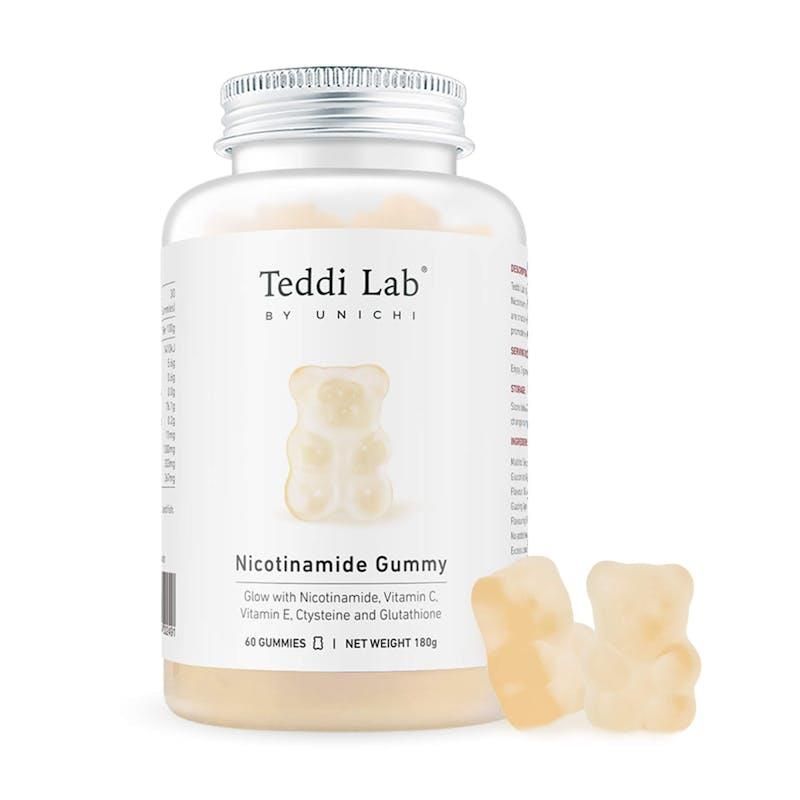 Teddi Lab by Unichi Nicotinamide Gummy 60s - Vitamin E Skin Brightening & Glow 1Pack