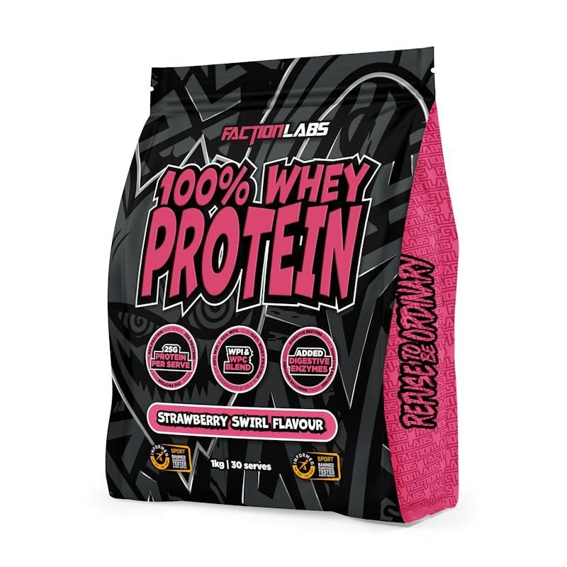 Faction Labs 100% Whey Protein - 30 serves Strawberry Swirl