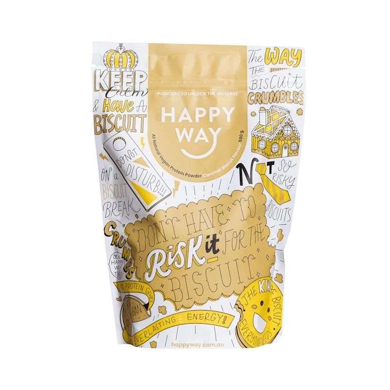 Happy Way Caramel Biscuit Vegan Protein Powder 500g