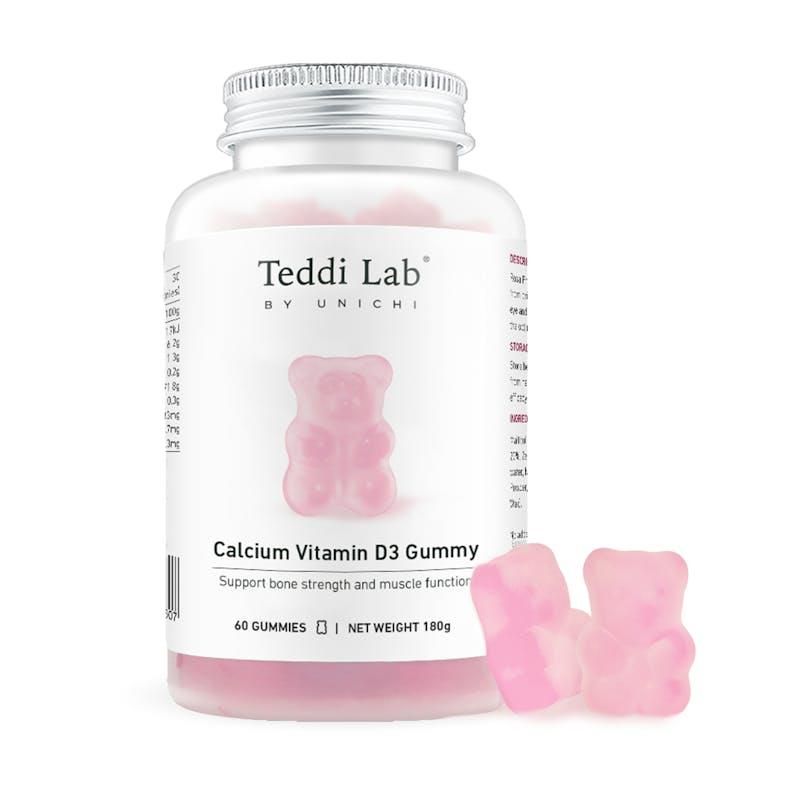 Teddi Lab by Unichi Calcium Vitamin D3 Gummy 60s - Strong Bone, Muscle & Teeth 60 Gummies