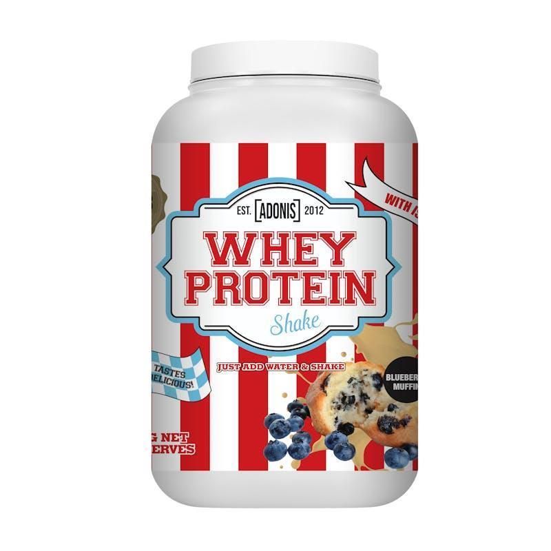 Adonis Gear Whey Protein Shake (With Iso) Blueberry Muffin 910g