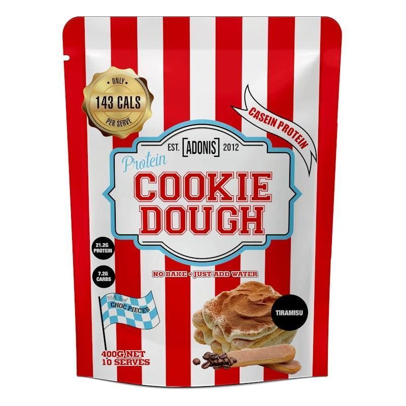 Adonis Gear Protein Cookie Dough (Casein Protein) - Tiramisu - 400g 10Serves