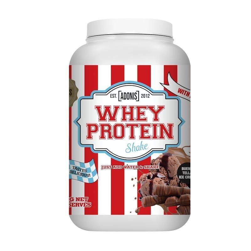 Adonis Gear Whey Protein Shake (With Iso) Bueno-Tella Ice Cream 910g
