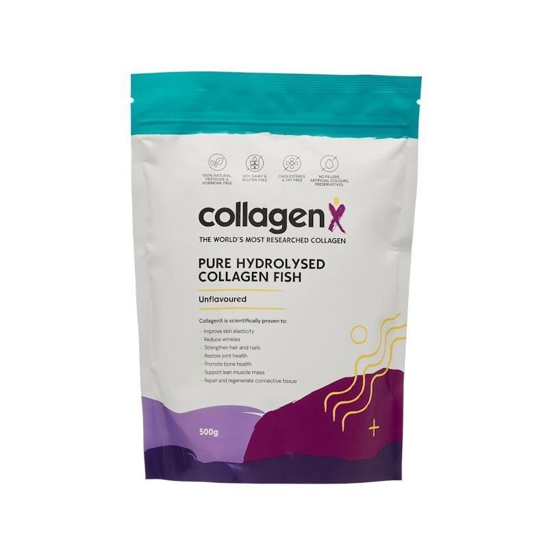 CollagenX Pure Hydrolysed Fish Collagen Peptide Powder 500g