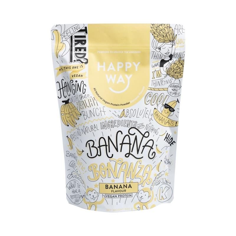 Happy Way Banana Bonanza Vegan Protein Powder 500g