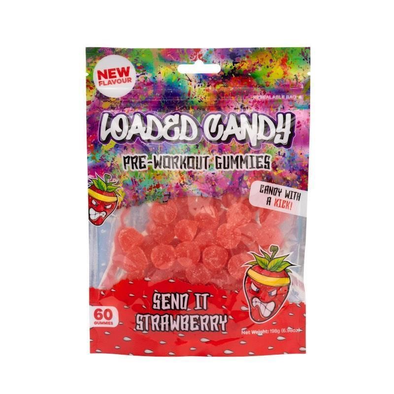 Loaded Candy Pre-Workout Gummies Send It Strawberry