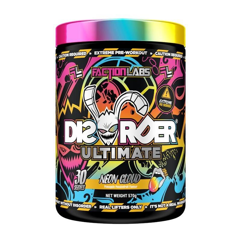 Faction Labs Disorder Ultimate - 30 Serves 570g Neon Cloud (Pineapple Passionfruit)