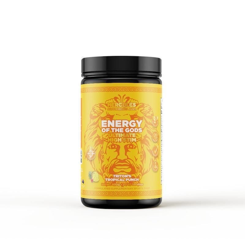 Hercules Supplements - Energy of The Gods - Ultimate High Stim Pre Workout Triton's Tropical Punch