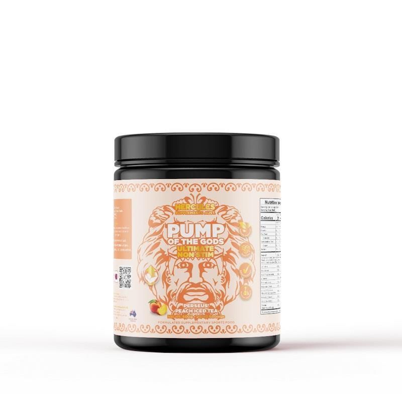 Hercules Supplements - Pump of the Gods - Ultimate Non Stim Pre Workout Perseus Peach Ice Tea