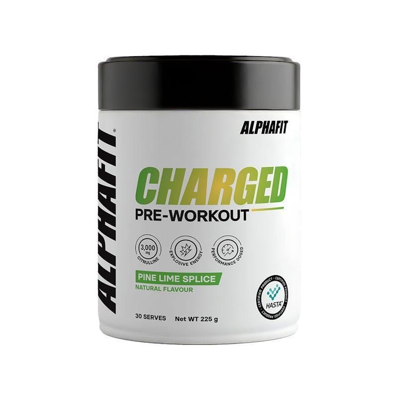 ALPHAFIT Charged Pre Workout 225g Pine Lime Splice