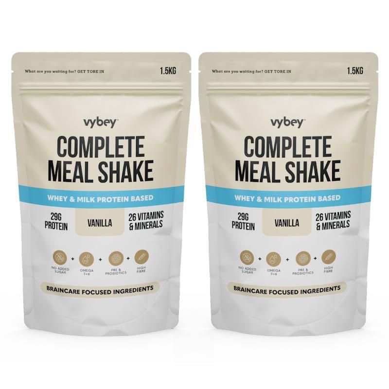 vybey Complete Meal Replacement Shake Vanilla 1.5Kg x 2