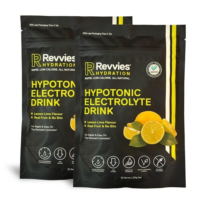 Revvies Hypotonic Electrolyte Drink Powder Lemon Lime 2 Pack