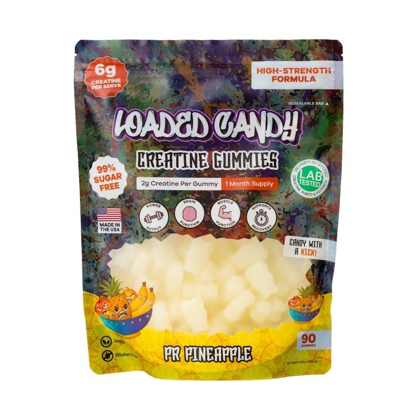 Loaded Candy Creatine Gummies Pineapple Sugar-Free