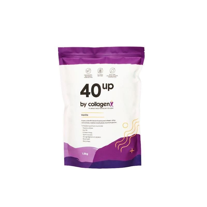 CollagenX 40UP: Whey & Collagen Protein Powder 1.5Kg