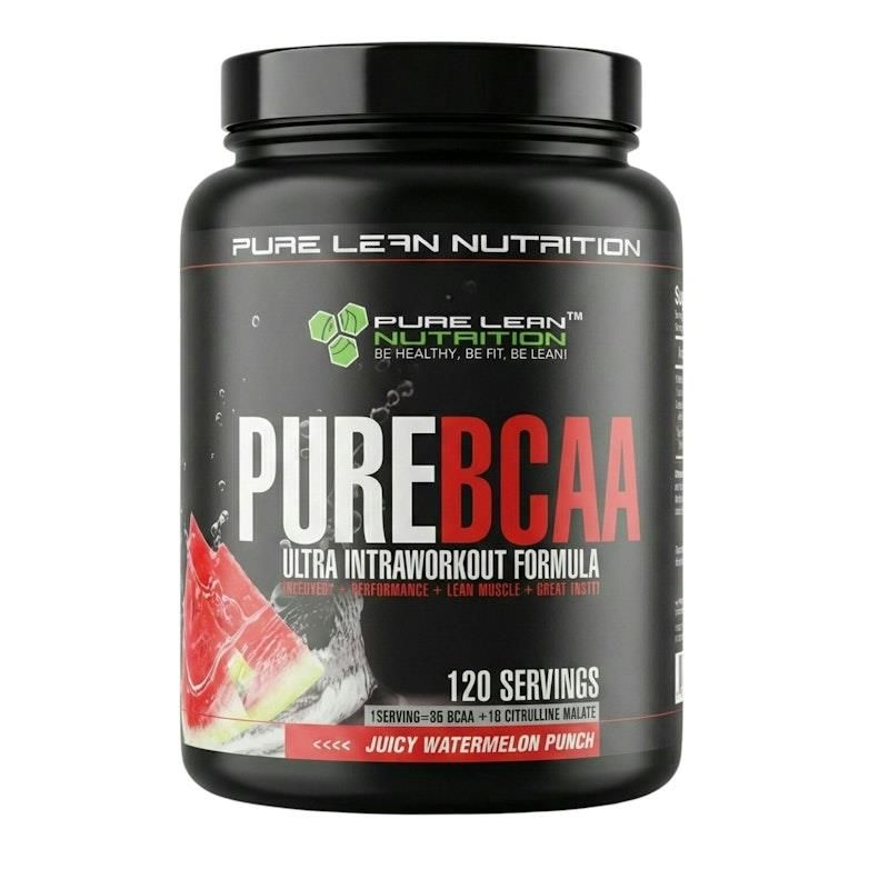 Pure Lean Nutrition Pure BCAA Intra Workout Branch Chain Amino Acids Recovery in Watermelon 900g 120 Serves