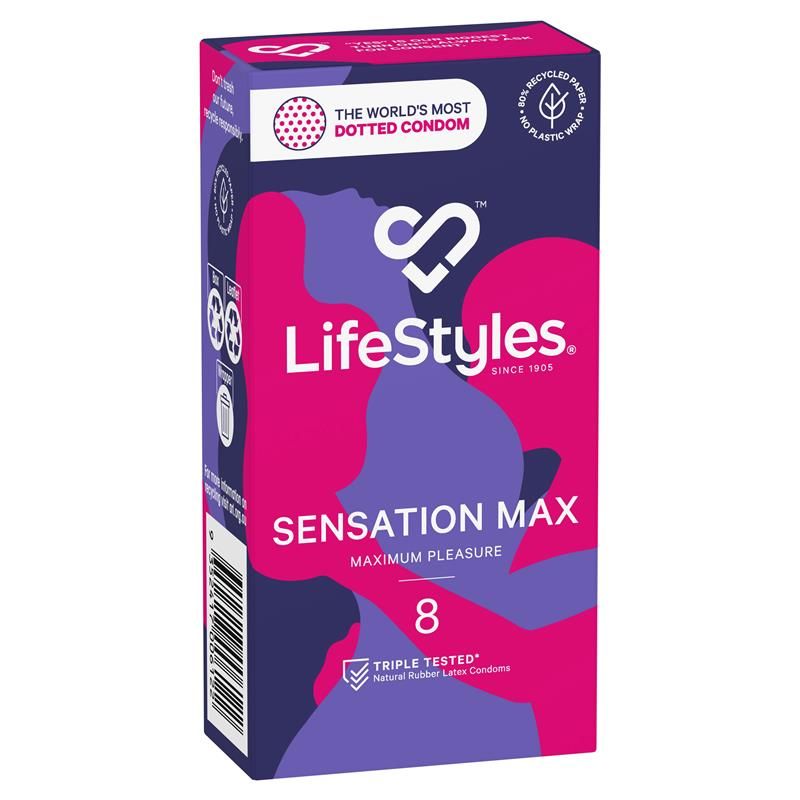 LifeStyles® Sensation Max Condoms 8 Pack