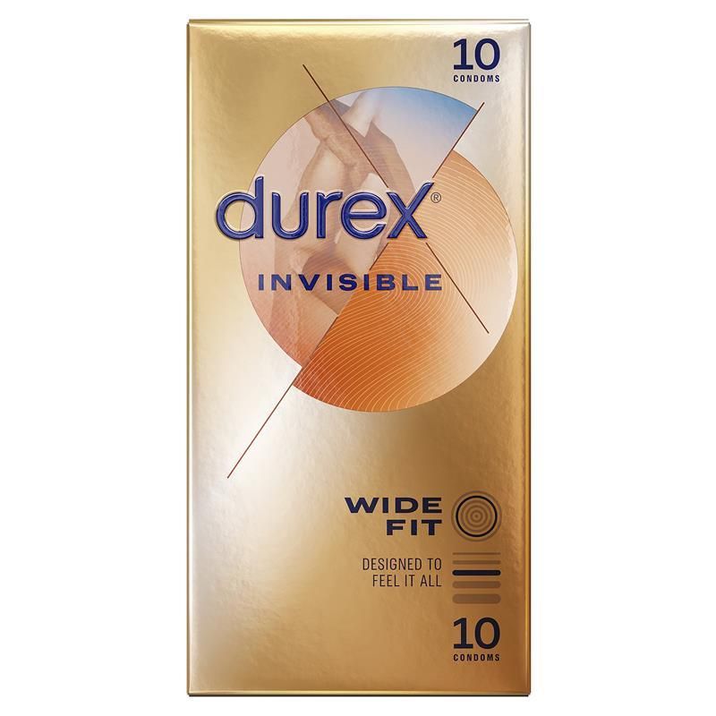 Durex Invisible Wide Fit Condoms 10 Pack