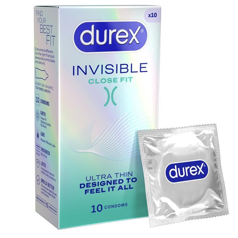 Durex Invisible Close Fit Condoms 10 Pack