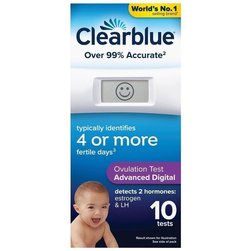 Clearblue Advanced Digital Ovulation Kit Test (Dual Hormone) 10 Pack
