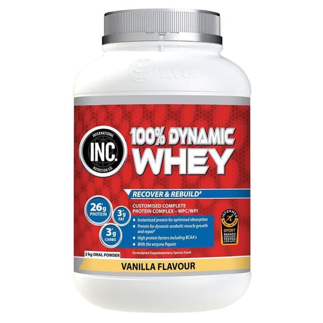 INC. 100 Dynamic Whey Vanilla Flavour 2kg