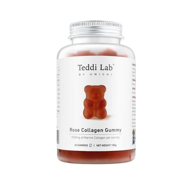 Teddi Lab by Unichi Rose Collagen Gummy 60s Anti-Aging & Skin Elasticity 1Pack