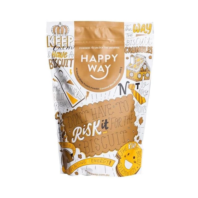 Happy Way Caramel Biscuit Whey Protein Powder 500g